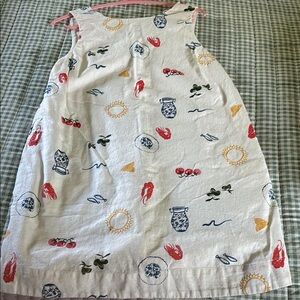 Abercrombie & Fitch White Dress with Blue Print